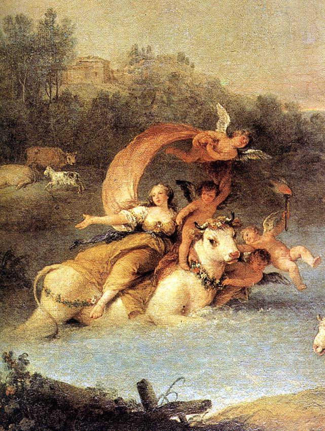 ZUCCARELLI  Francesco The Rape of Europa (detail)